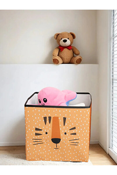Flora Kaplan Desenli Çocuk Odası Dolap İçi Oyuncak Düzenleyici Saklama Kutusu...