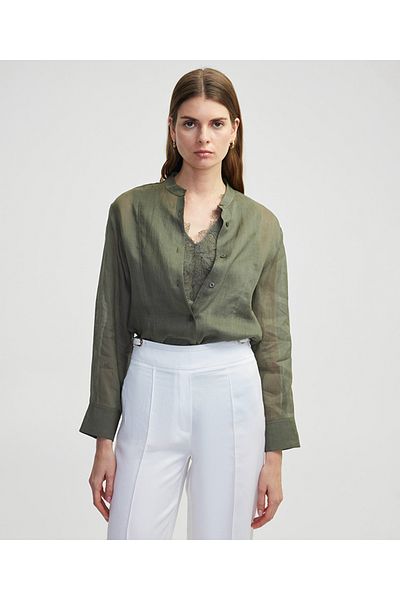 İpekyol Double Track Look Linen Shirt