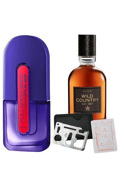 Dactylion Set apa de toaleta Full Speed Pulse 75 ml, Wild Country 75 ml, card multifunctional de supravietuire