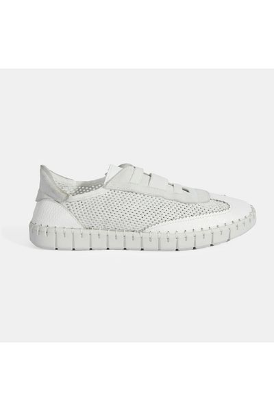 Desa Women's White Perforated Desacomfort Casual Shoes