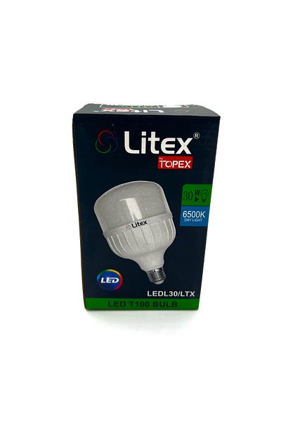 Generic Litex 30W LED Bulb E27, 6500K Cool White, Polycarbonate Diffuser Energy Efficient Light
