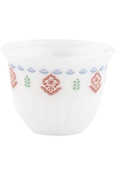 ALSAIF Set Of 12 Al Saif Coffee Cups, Modern Design, Multicolor, Small Size, Glass