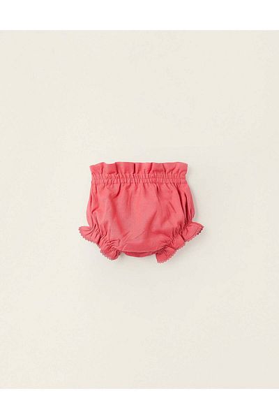 Ziddy Cotton and Linen Bloomers for Newborn Girls' 'You&Me', Red