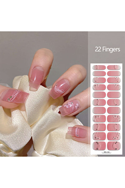 Youtrico ملصقات طلاء أظافر لامعة مكونة من 22 إصبعًا ذاتية اللصق DIY