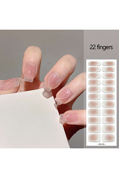 Youtrico ملصقات طلاء أظافر لامعة مكونة من 22 إصبعًا ذاتية اللصق DIY
