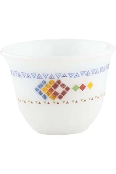 ALSAIF Al Saif Coffee Cup Set, 12 Pieces, Small Size, Multicolored, Glass