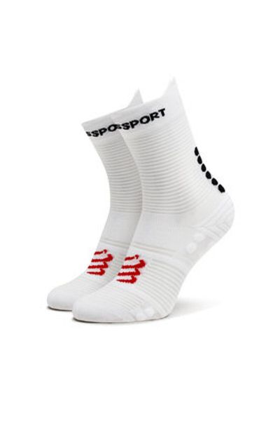 Compressport Unisex high socks XU00046B white
