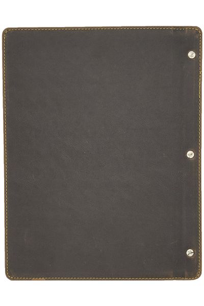 ankara menü Wooden Patterned Leather A4 Menu (Painted)
