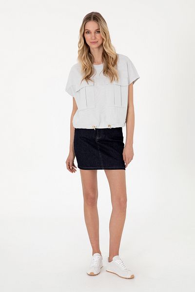U.S. Polo Assn. Women's Eflkoyu Blue Jean Skirt 50304260 -Dn0013