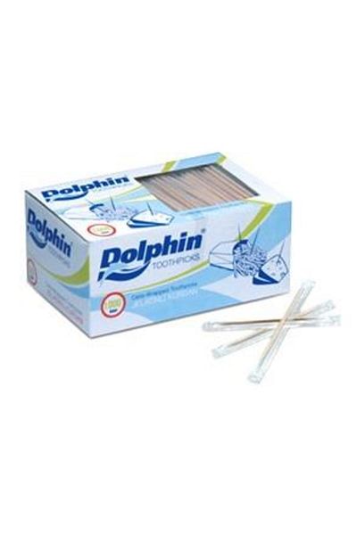 Dolphin Set of 1000 Toothpicks with Gelatin Wraps
