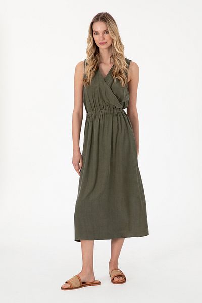 U.S. Polo Assn. Women's Khaki Woven Dress 50305856 -Vr027