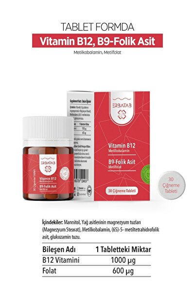 Erbatab Günlük Vitamin Paketi(Thyrobex, D3K2, B12, Magnezyum)
