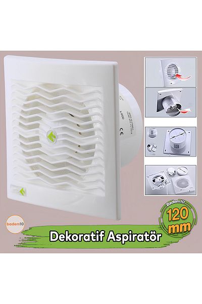 Badem10 Electric Wc Kitchen Office Bathroom Ventilation 120 mm Extractor Fan Dirty Air Bad Odor Exhaust Fan