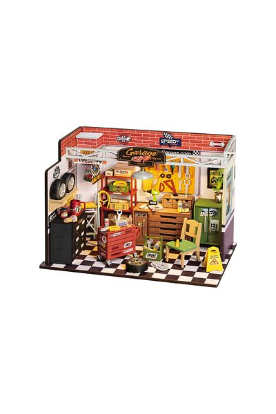 Rolife 3D Puzzle, Minicachet Garage Workshop, Wood, Rolife, 157 pieces
