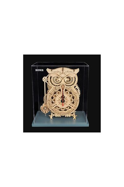 ROKR 3d Puzzle Owl Clock, , Wood, 161 Pieces