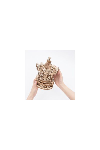 ROKR 3D Puzzle, Music Box, Romantic Carousel, ROKR, Wood, 337 pieces