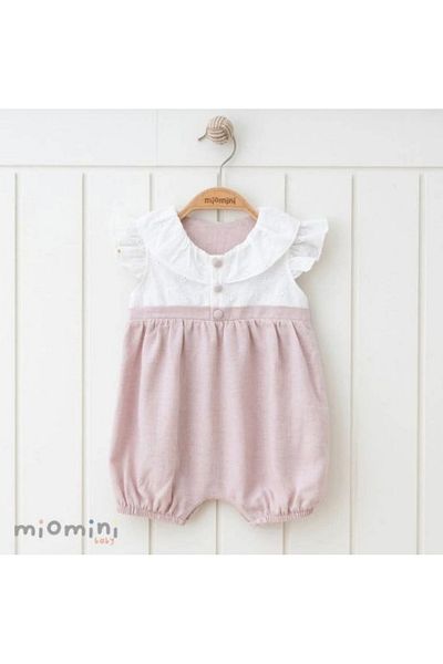 Butik Baby Linen Snap Romper