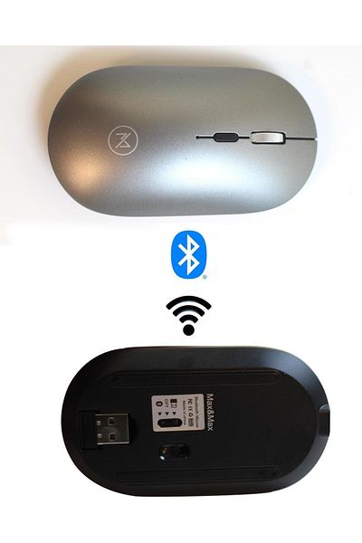 Max&Max Max & Max Optical Wireless Mouse, Gaming Adjustable DPI, Triple 2.4G Mode Switching Bluetooth 2