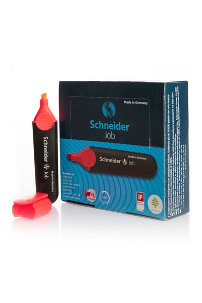 SCHNEIDER قلم تمييز شنايدر جوب أحمر - علبة من 10 قطع