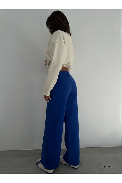 Black Fashion Φούτερ Saks με ψηλή μέση και φαρδύ πόδι
