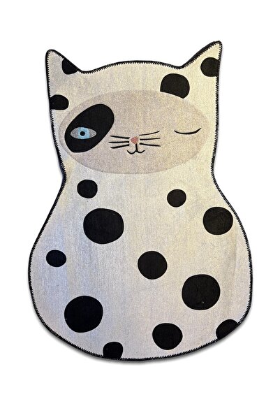 RUGSMODERN Mira 892 Puantiye Ve Sevimli Kedi Desenli Halı