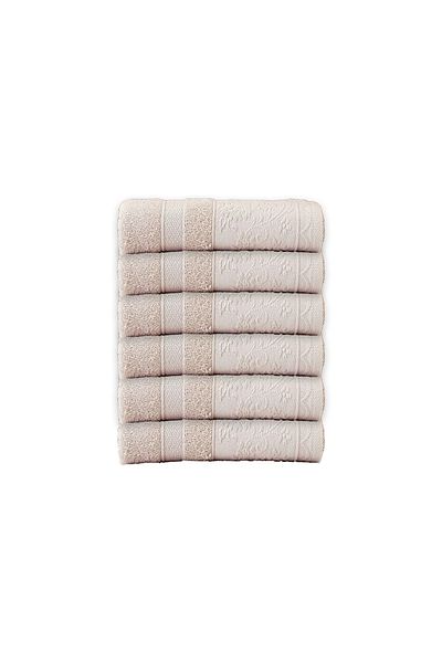 Özdilek Özdilek Πετσέτα Larsen Beige 6 τεμαχίων 50x90 εκ