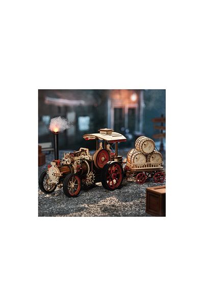 ROKR 3d Puzzle, Steam Engine Tractor, , Wood, 469 Pieces