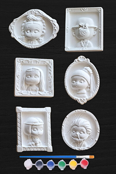 Craft3D Atölye Ünlü Ressamların Tabloları 6 Adet 3D Taş Figür Çocuk Boyama Et...