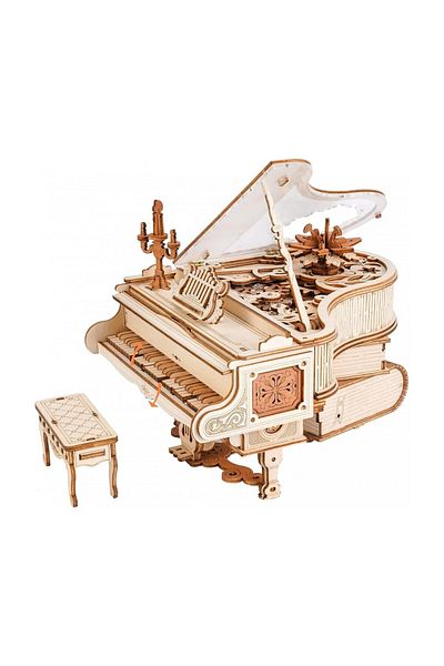 ROKR Mechanical 3d Puzzle, Magic Piano Music Box, , Wood, 223 Pieces