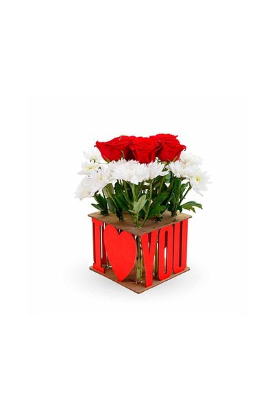 EWA 3D Puzzle, Decorative Vase I LOVE YOU, EWA, wood, 12 pieces