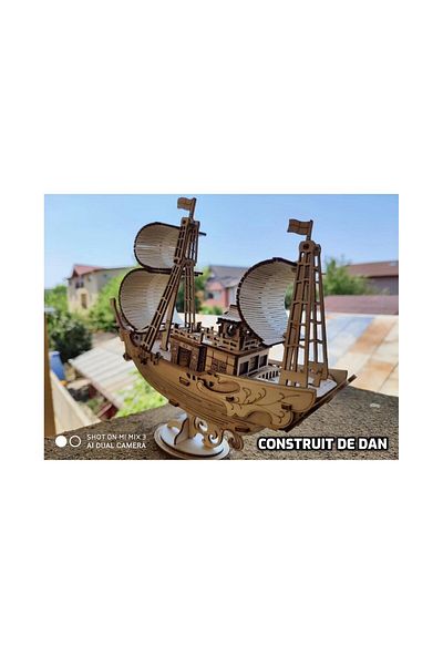 Rolife 3D Puzzle, Japanese Diplomatic Ship, Wood, Rolife, 91 pieces