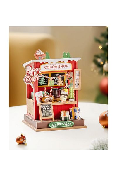 Rolife 3D Puzzle, Cocoa Shop Minihouse, Wood, RoLife, 87 pieces