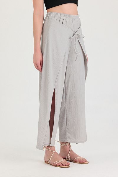 Ceylen Slit Shalwar Trousers with Tie Detail