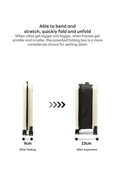 ETG 24-Inch Foldable and Expandable Suitcase, 360 Universal Wheel Trolley Case, Flight Case 42*26*67cm