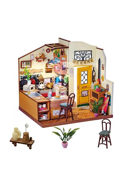 Rolife 3d Puzzle, Diy Mini House, Cozy Kitchen, , 196 Pieces
