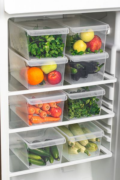 Porsima 3185 3 Pieces Covered Cabinet and Refrigerator Organizer Bathroom Kitchen Organizer 8 Liters