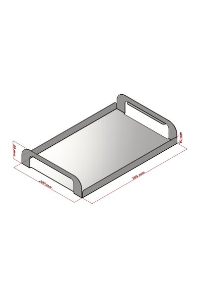 Mova Dizayn Service Presentation Tray Cosmetic Makeup Organizer Coffee Tray Engagement Tray Metal Promise Tray