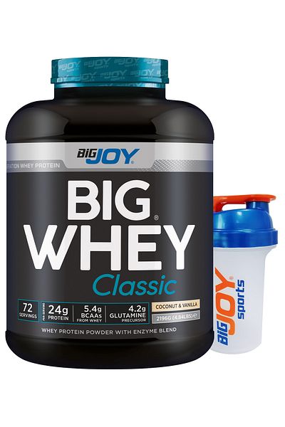 Bigjoy Sports Big Whey Classic Whey Protein Coconut - Vanilla 72 Servings 2196Gr Protein Powder