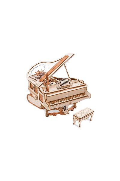ROKR Mechanical 3d Puzzle, Magic Piano Music Box, , Wood, 223 Pieces