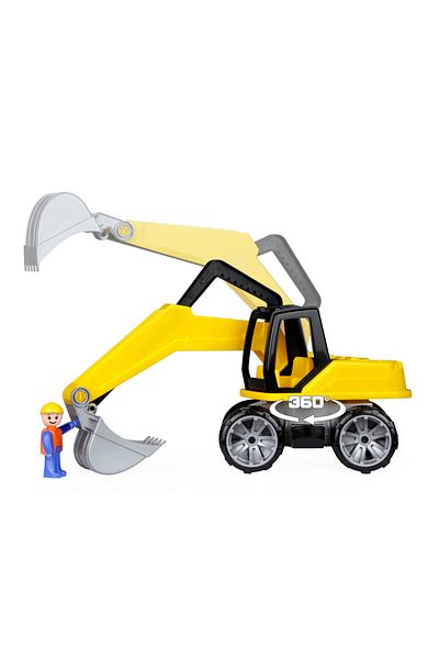 LENA Plastic excavator for children with bucket and figure included Truxx, +2 years