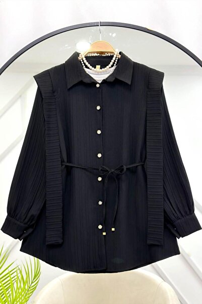 modasindoma дамска риза с колан през рамо