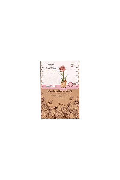 ? The Crowood Press Ltd 3d Puzzle, Pink Rose, Rowood, Wood, 104 Pieces
