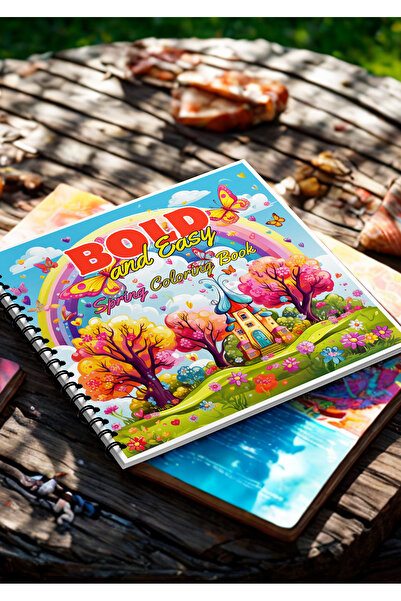 Pink Swan Craft Spring (ilkbahar) Bold And Easy 20 x 20 Cm Büyük Boyama Kitabı