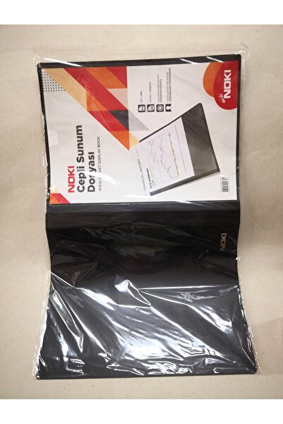 Noki Siyah 60lı Sunum Dosyası Plastik Kapaklı Şeffaf Yapraklı