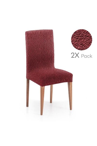 EYSA CONFECTIONES Set of 2 elastic chair covers 40-50cm (seat and backrest), Premium ROC, C/8 Bordeaux