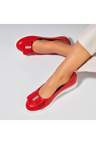 Joana Women's Ballerinas Ecological Leather Red Marija
