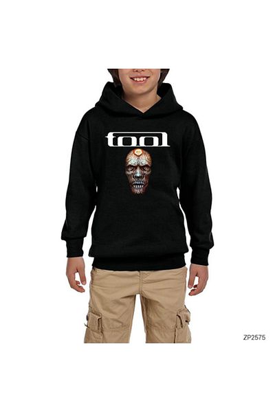 Z zepplin Tool Transparent Face Black Kids Hooded Sweatshirt