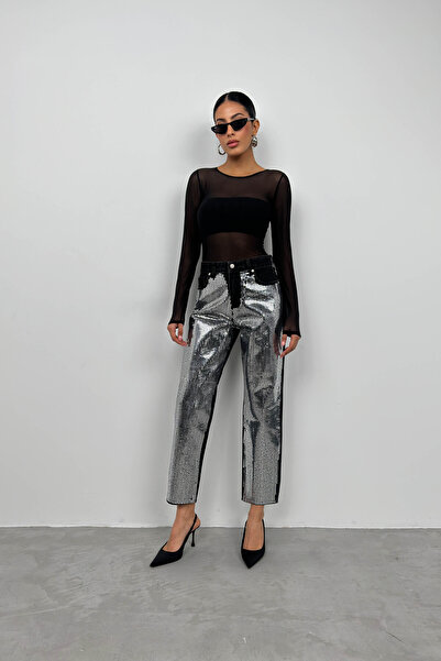 Black Fashion Blugi gri - Detaliat metalic