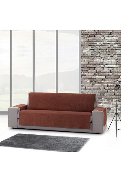 EYSA CONFECTIONES Jacquard sofa cover 2-seater practical 115cm, MID, C9 Brick