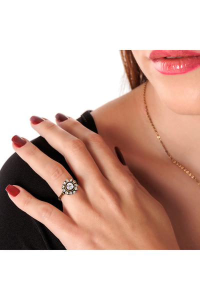Atelier LEO Handmade Jewellery ANTİK IŞILTI BAKIR EL YAPIMI KRİSTAL TAŞLI KAR...